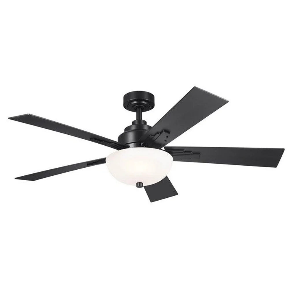 52 inches Ceiling Fan with Light Kit Satin Black A31705