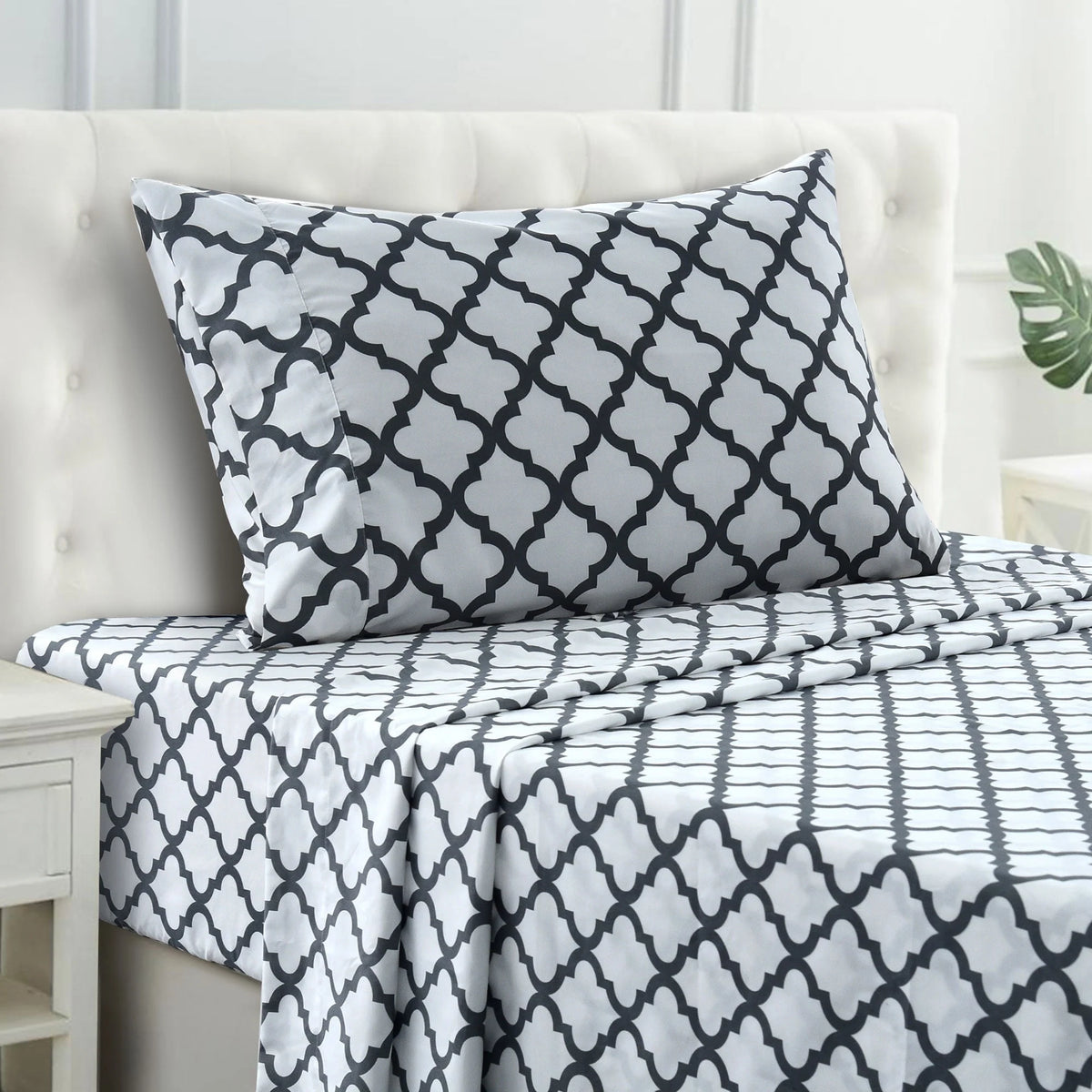 Queen Size 4 Piece Microfiber Deep Pocket Bed Sheets Set U3026