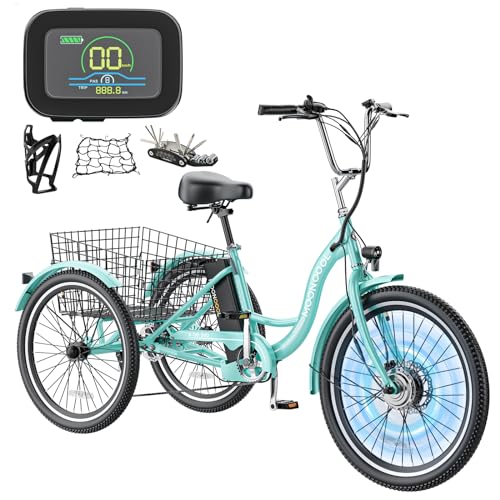 Electric Tricycle 350W 36V Removable Battery 7 Speeds 3 Wheels C466