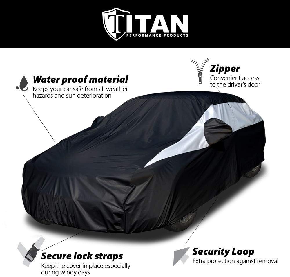 Jet Black Poly 210T Car Cover for Sedans J9415