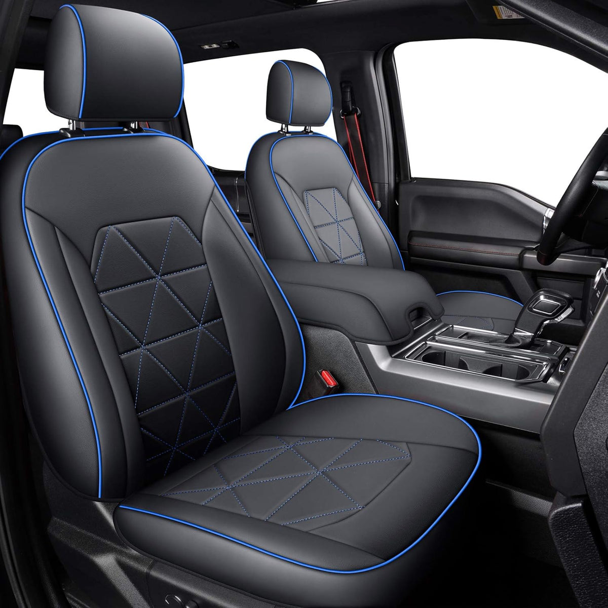2 Pc Black Front Seat Covers G97295