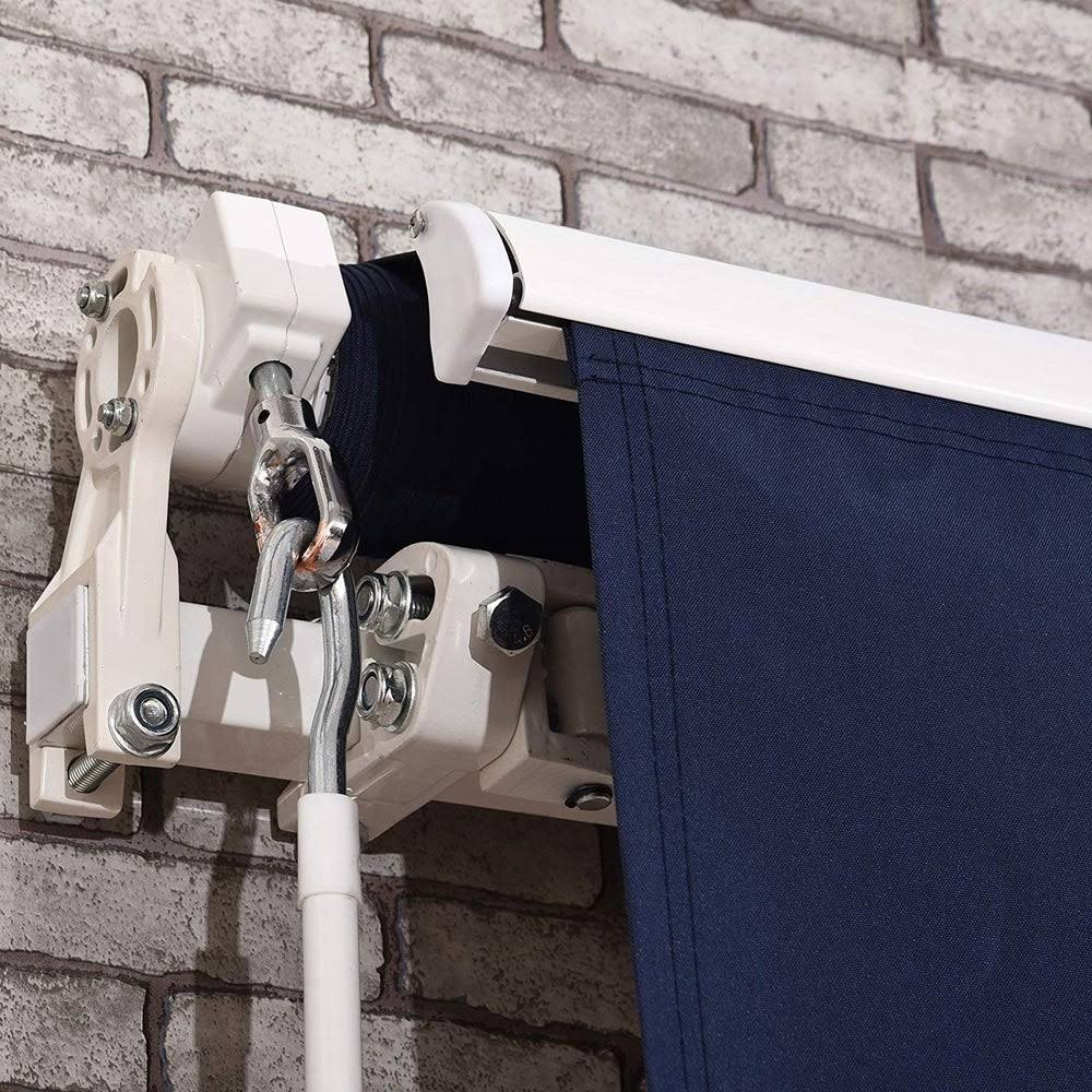 12x10 Feet Manual Retractable Patio Awning G433087