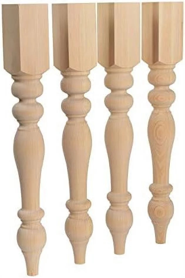 Unfinished Turned Table Legs Set Of 4 K71098