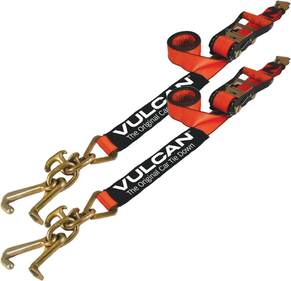 96 Inch 2 Pack Car Tie Down with Universal Frame Hook Cluster S968