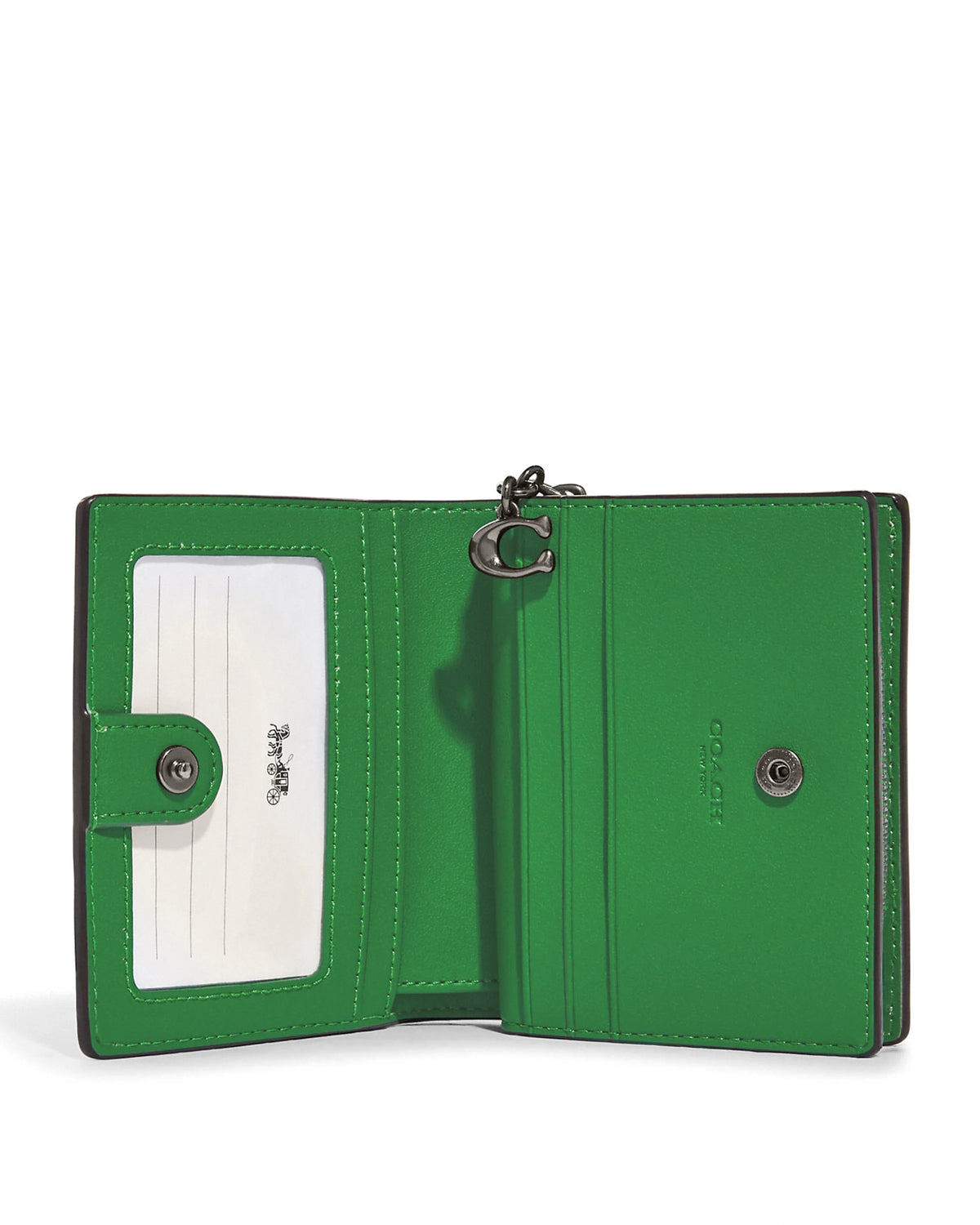 Green Multi Floral Print Snap Wallet D9565