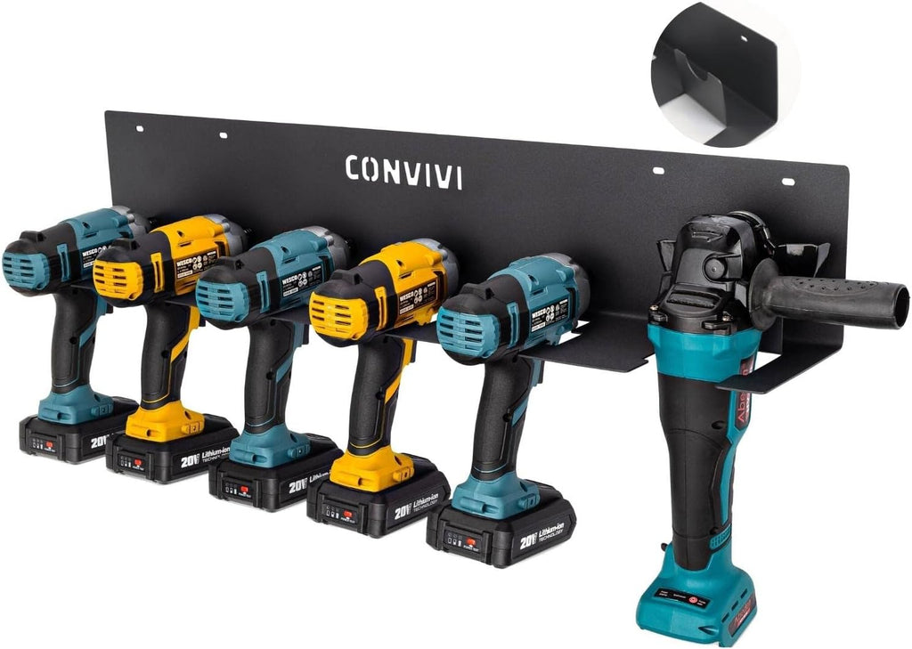 Black Cordless Drill Storage Rack 2-PACK J856