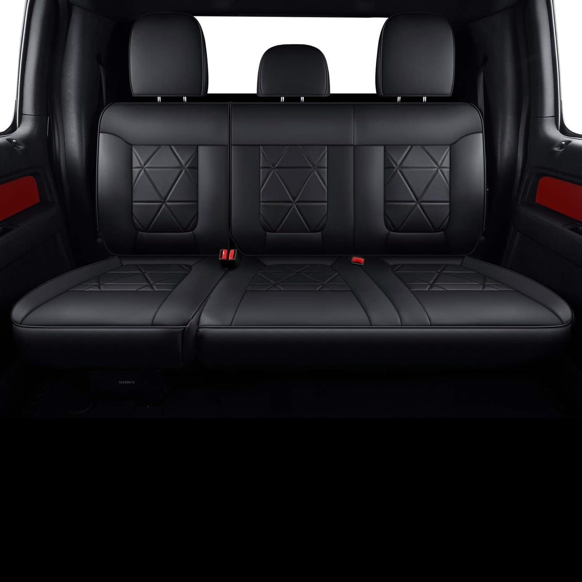 2 Pc Black Front Seat Covers G97295