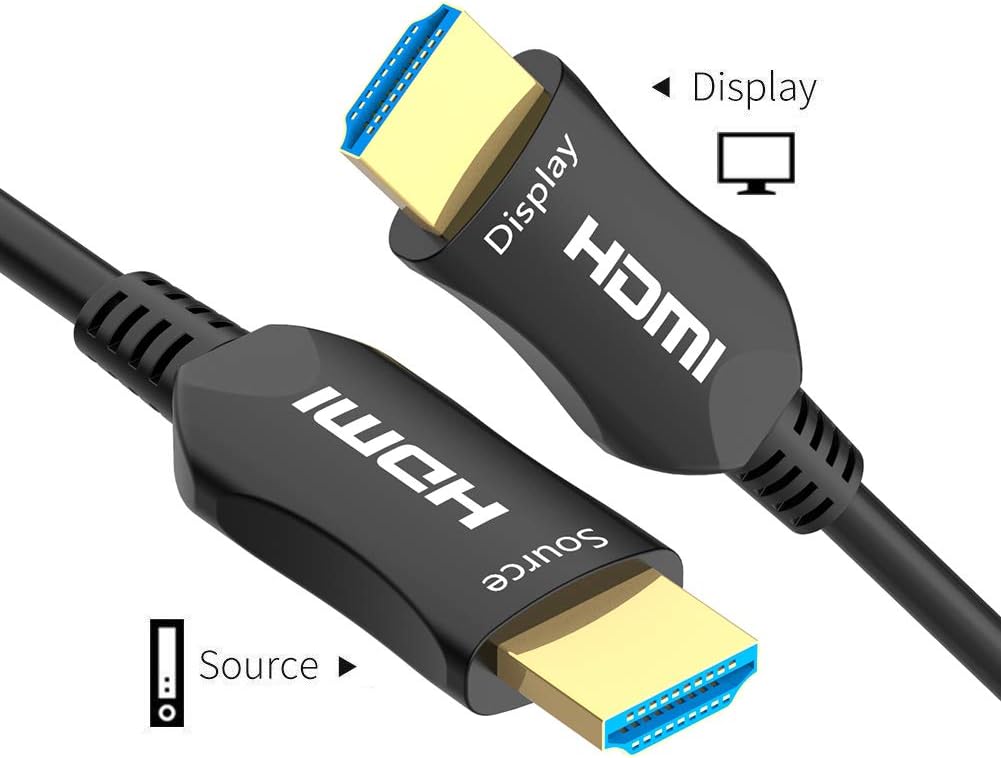 Fiber Optic HDMI 2.0b Cable 30ft 4K 60Hz HDR10 18Gbps Pack of 2 X954
