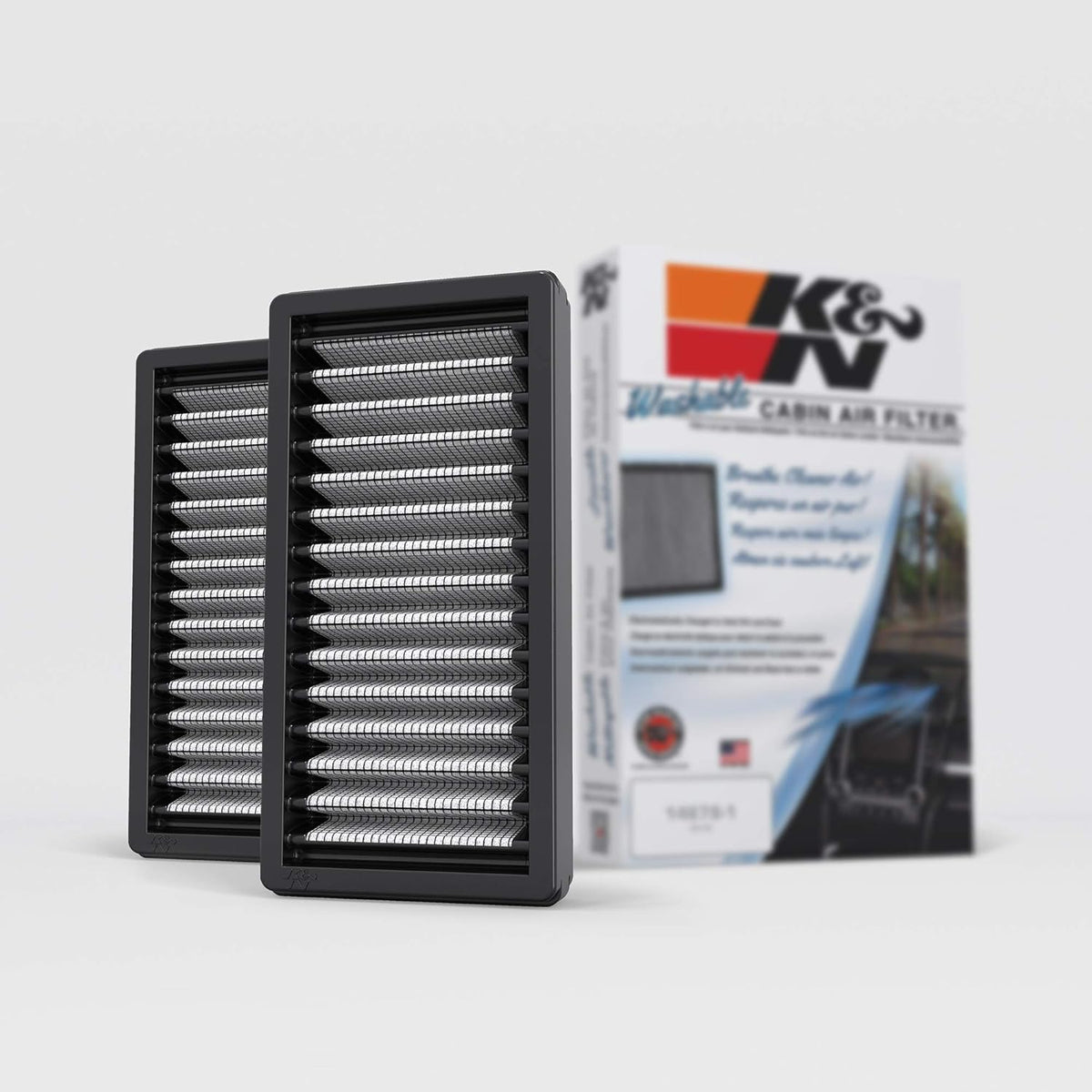 2 Pack Washable Cabin Air Filter T8010