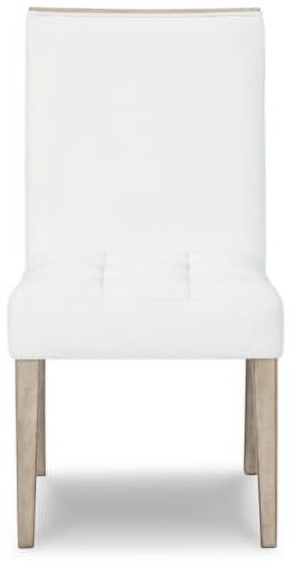 White & Beige Upholstered Side Chair, 2 Count C95509