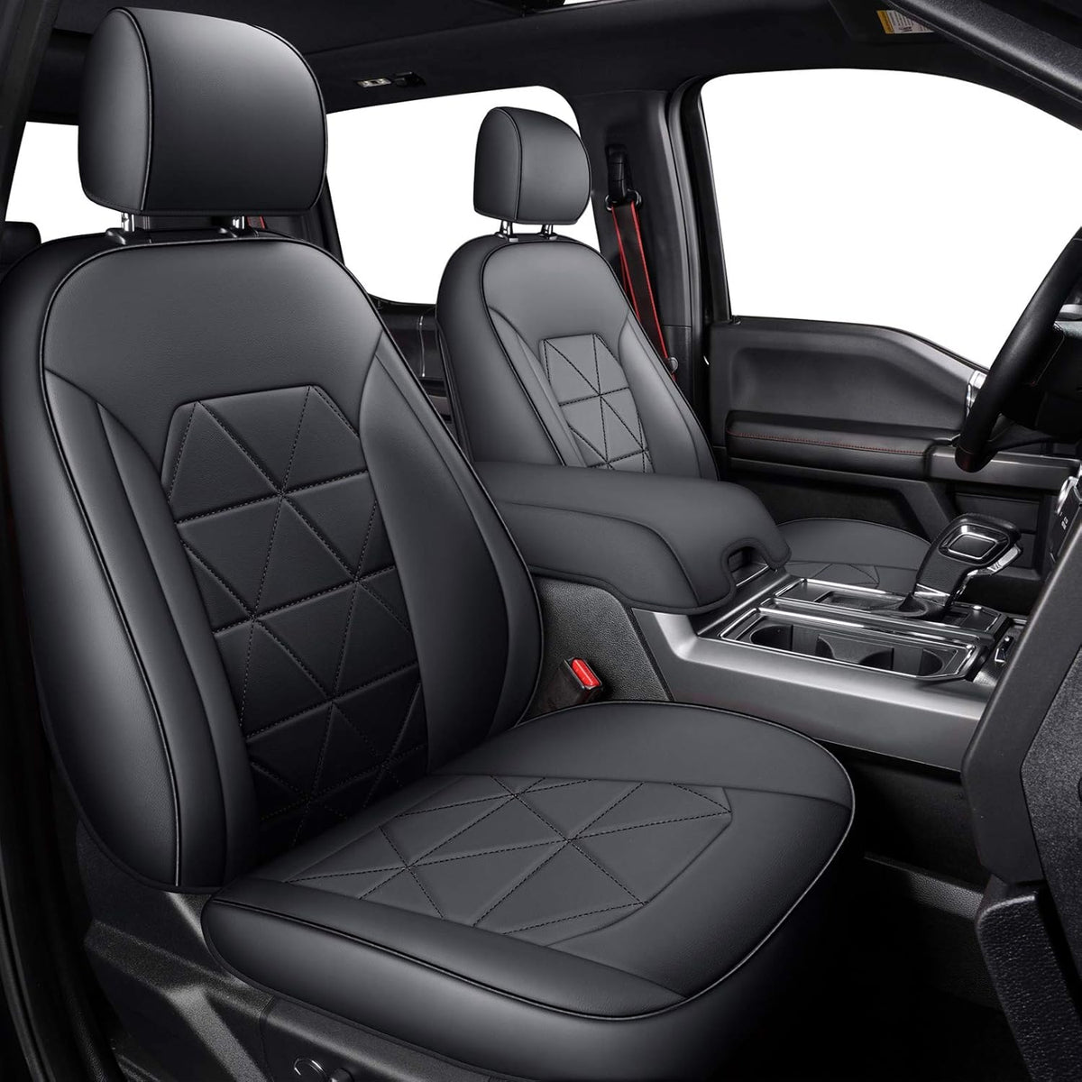 2 Pc Black Front Seat Covers G97295