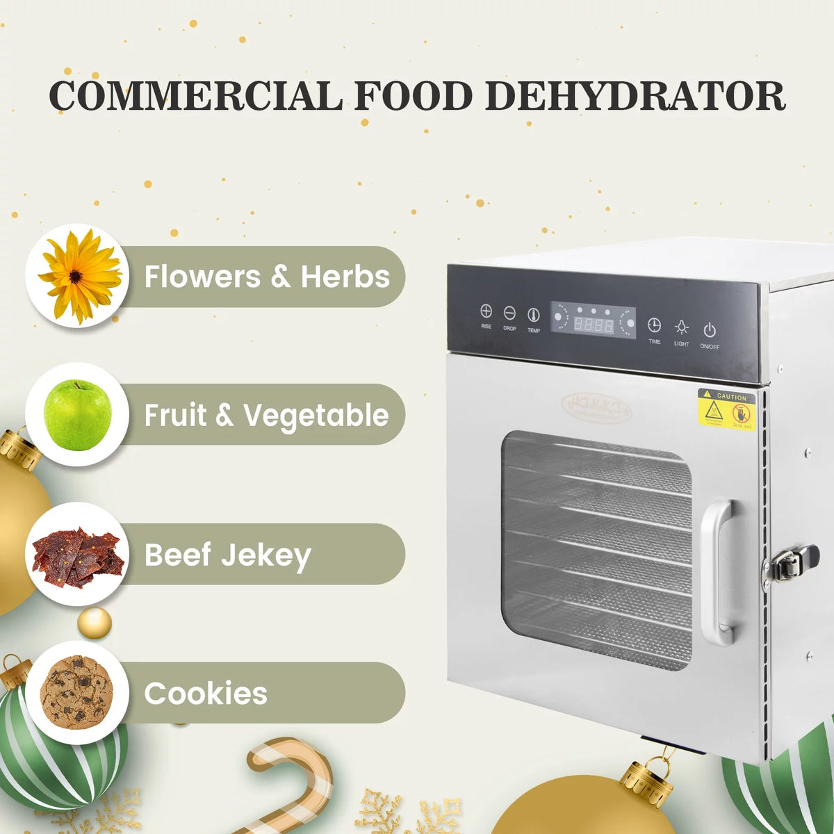 10 Trays Stainless Steel Digital Food Dehydrator M177041