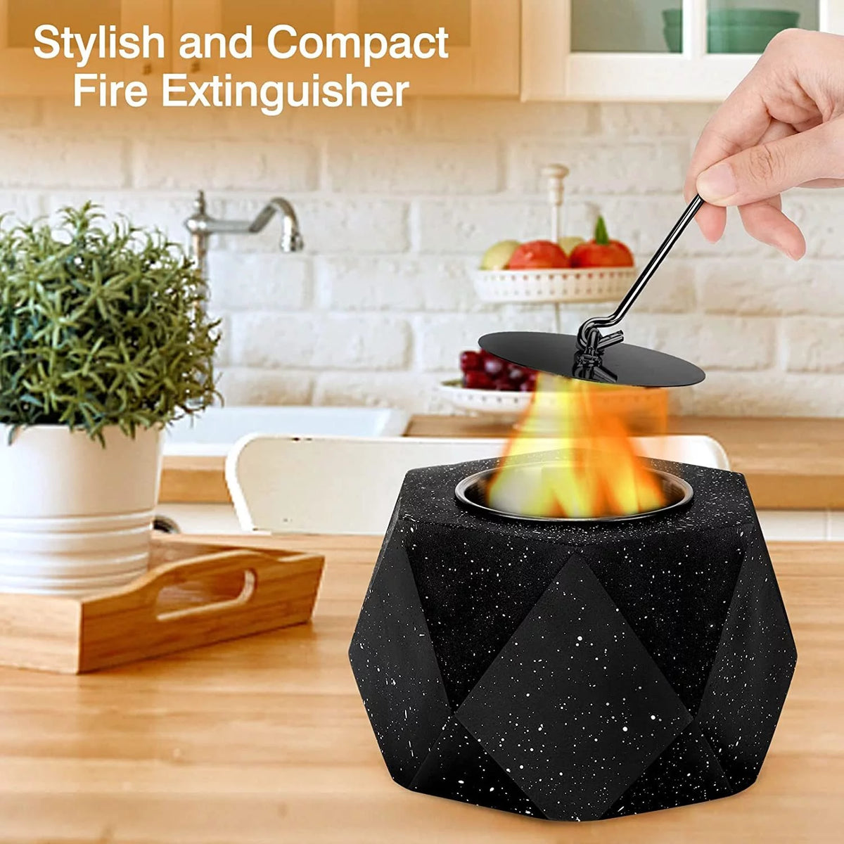 Concrete Tabletop Fire Pit Bowl Alcohol Burner B89249