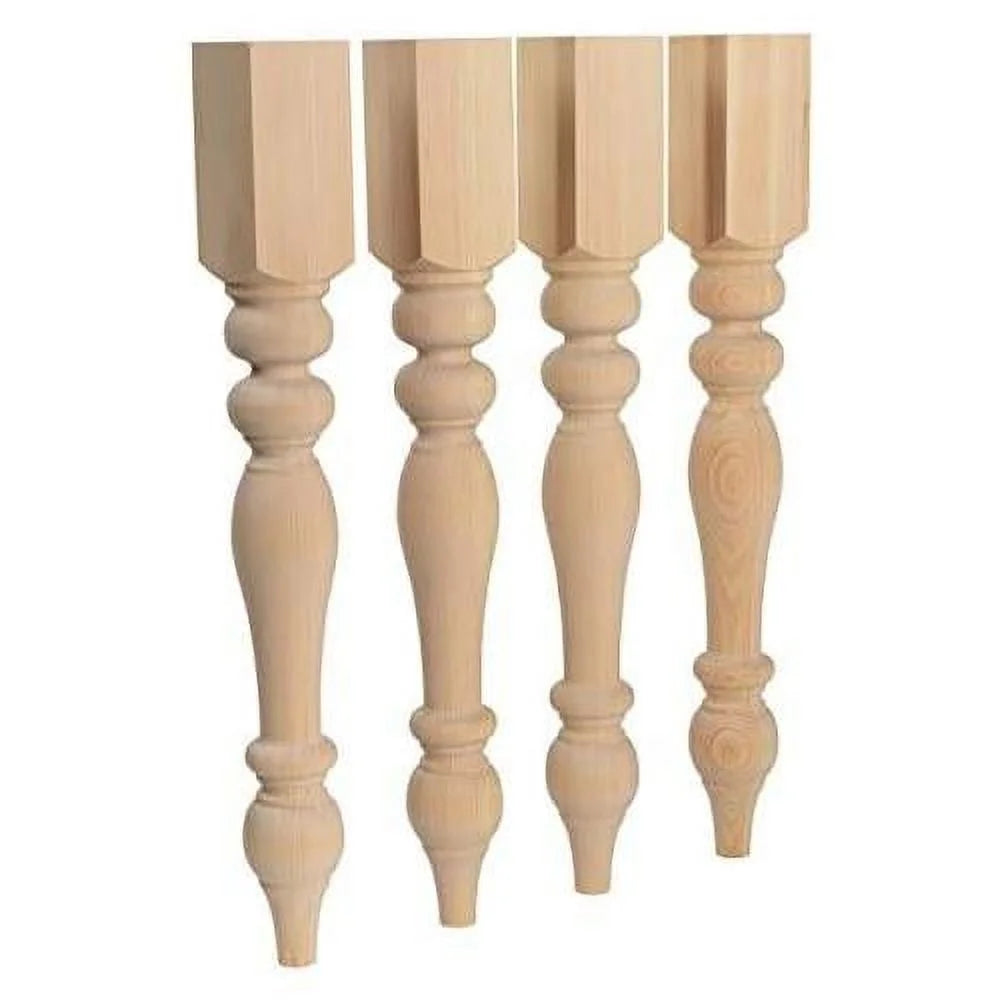 Unfinished Turned Table Legs Set Of 4 K71098