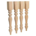 Unfinished Turned Table Legs Set Of 4 K71098