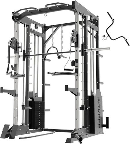 All-in-One Home Gym Equipment with 2200lb Load Capacity and 320lb Weight Stack Y72731