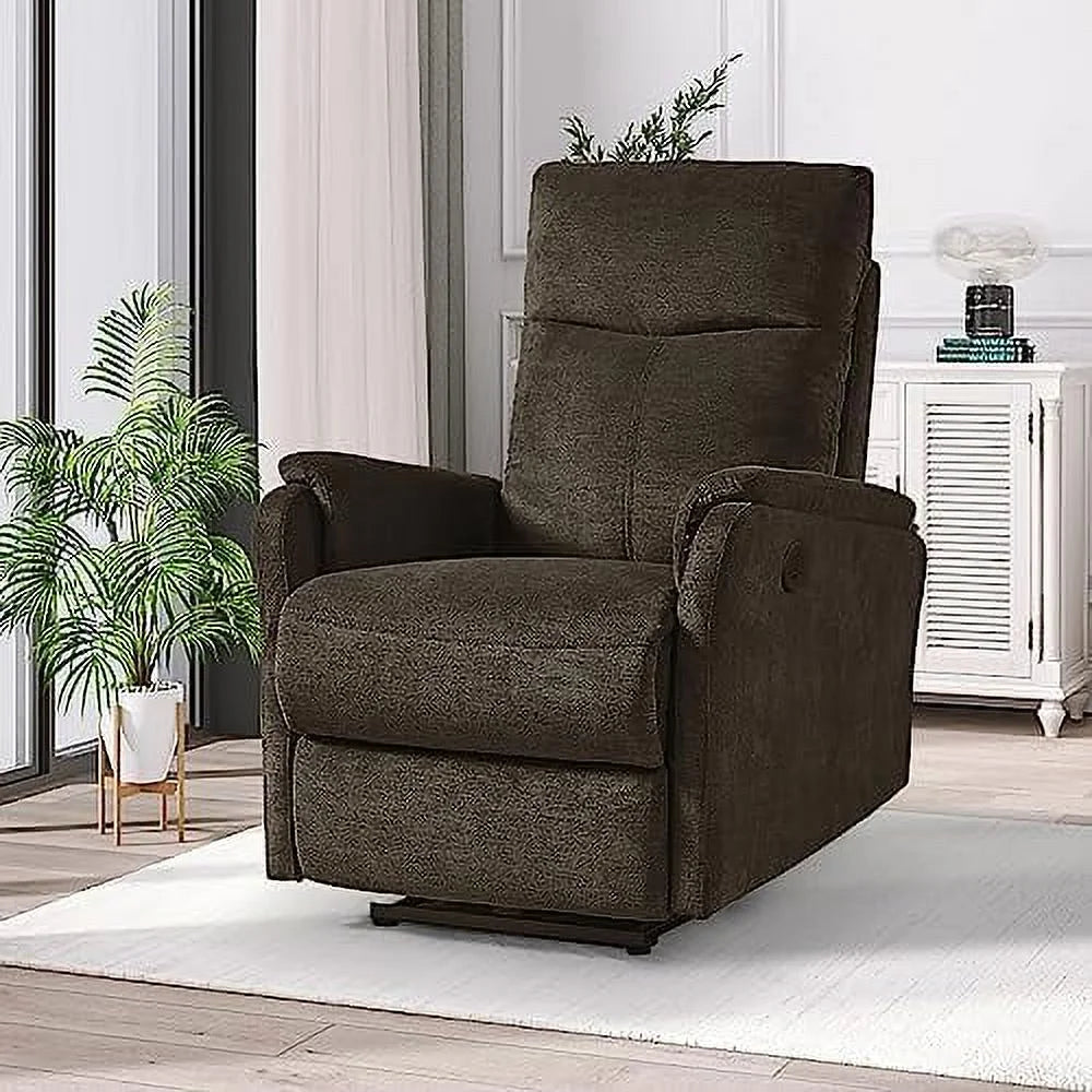 Yellow Fabric Power Recliner Chair with USB Port Q367299