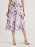 Women's Satin Midi Skirt R8764