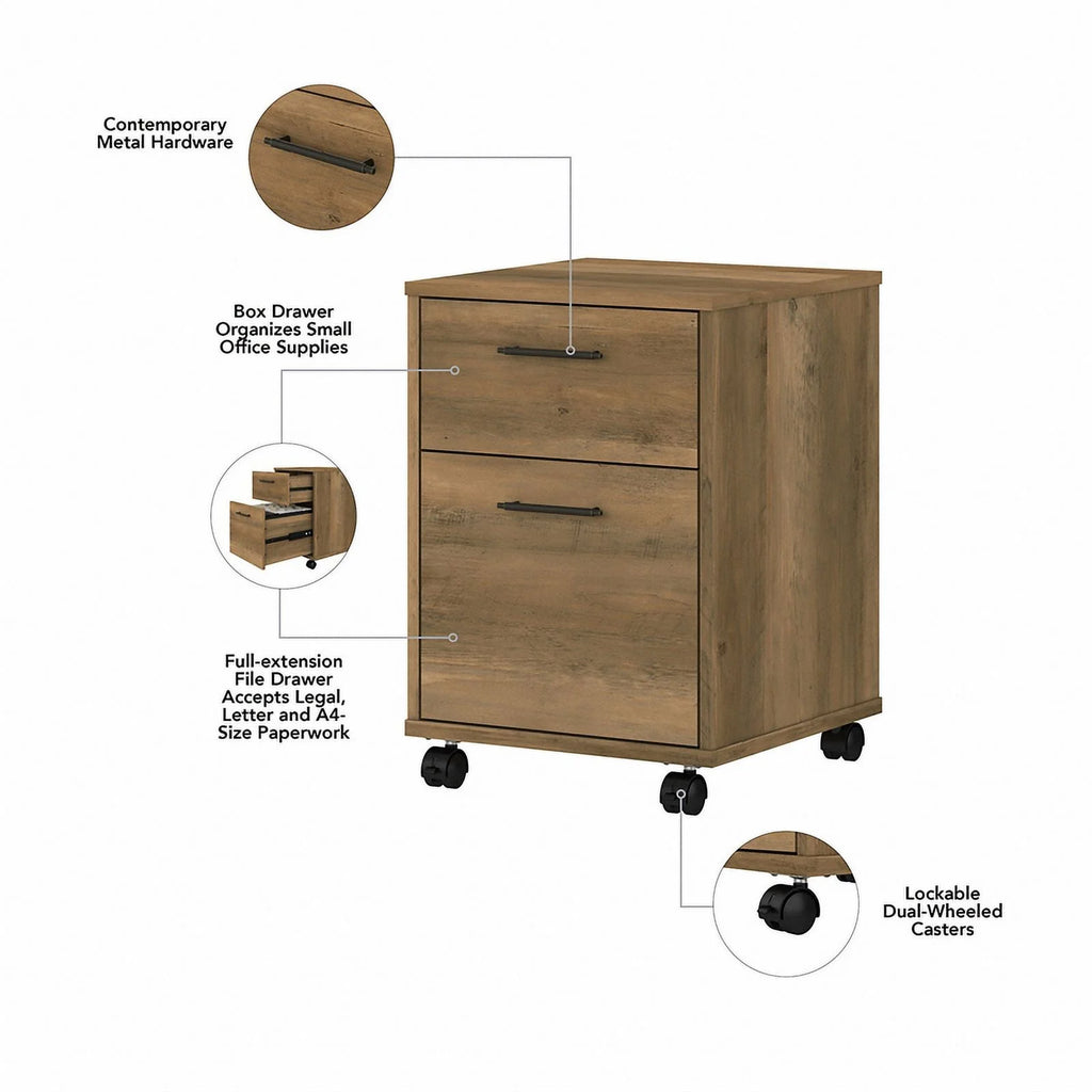 L Desk with Drawers and Bookcase Reclaimed Pine Engineered Wood W2431