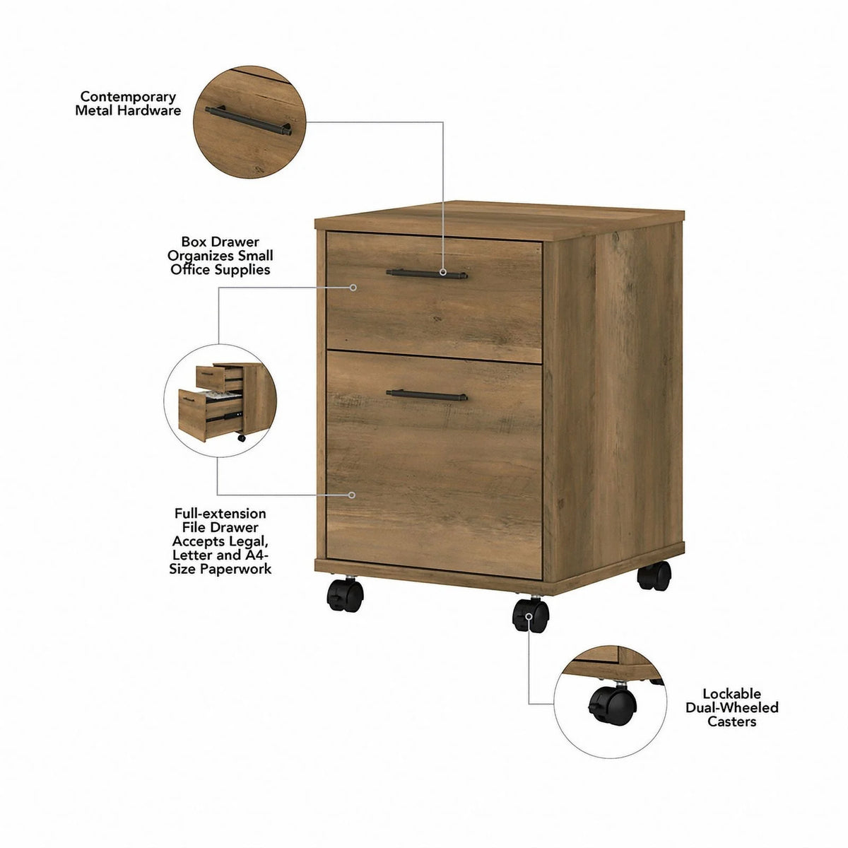 L Desk with Drawers and Bookcase Reclaimed Pine Engineered Wood W2431
