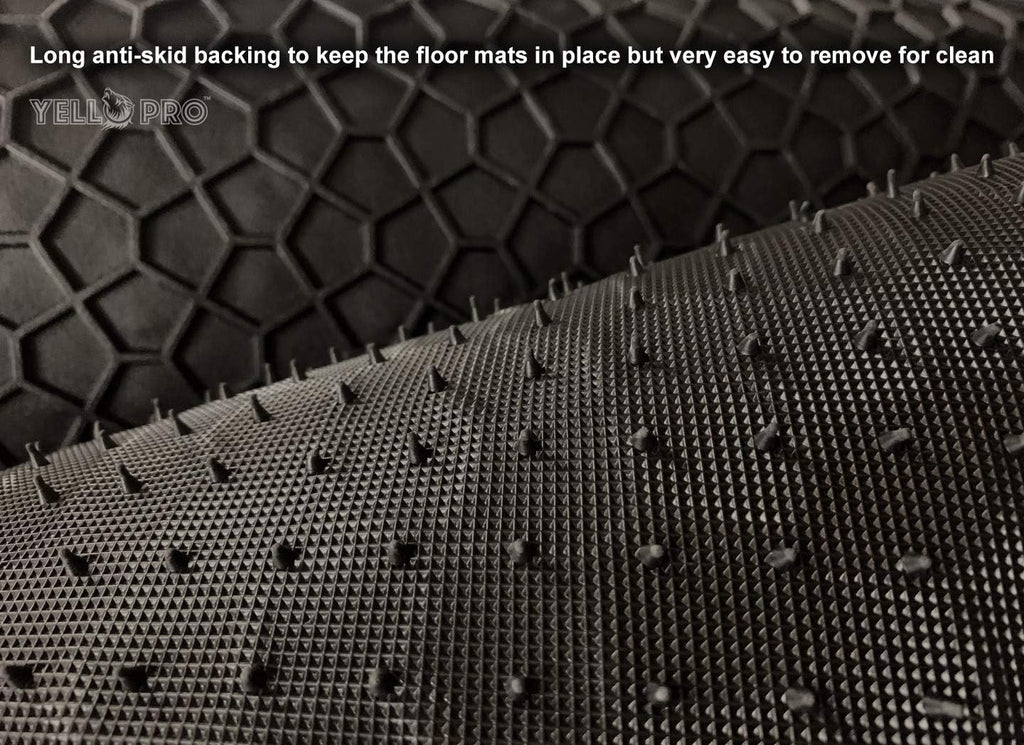 Black Rubber Heavy Duty Cargo Floor Mat Pack of 2 S338969
