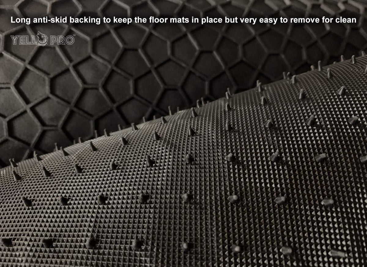 Black Rubber Heavy Duty Cargo Floor Mat Pack of 2 S338969