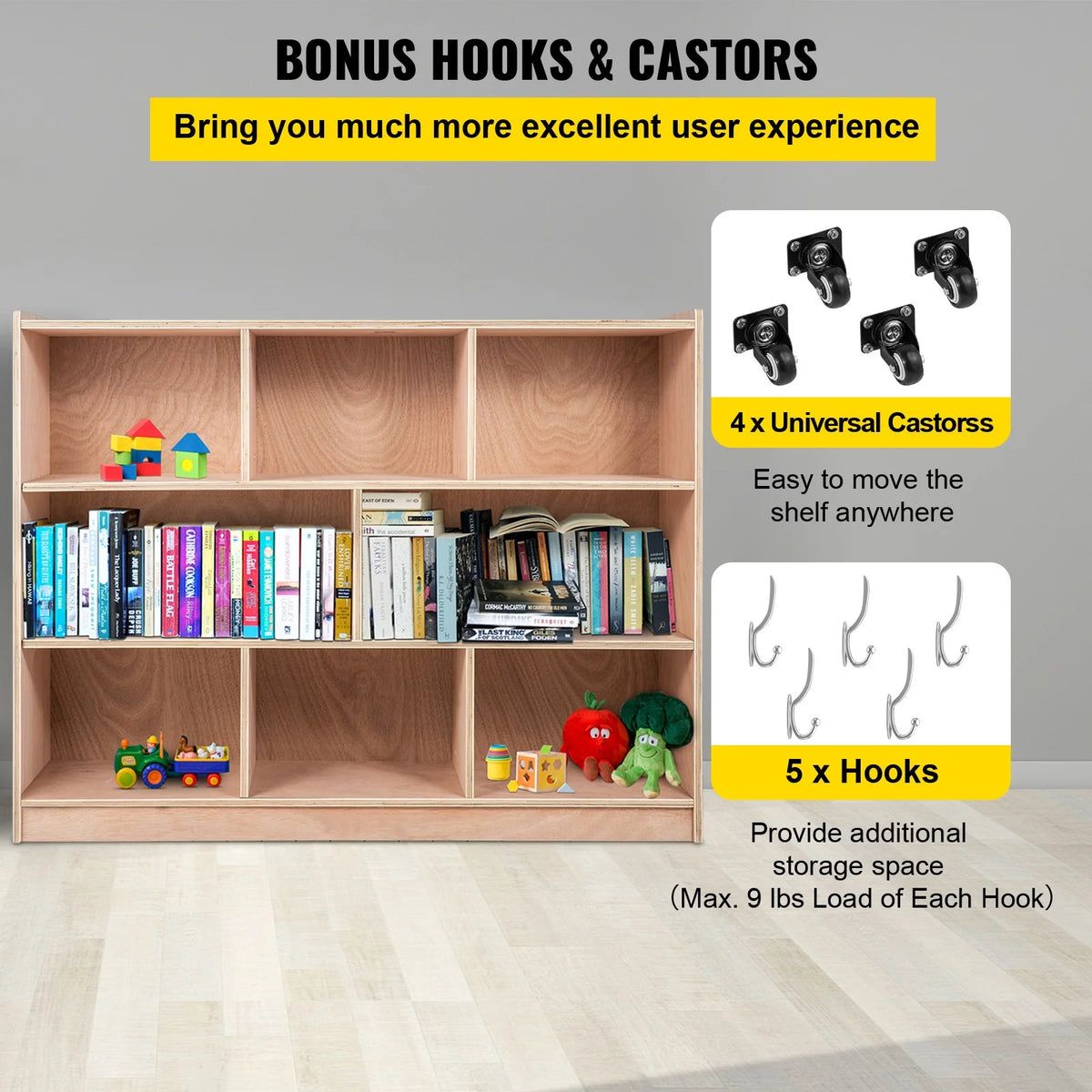 Wooden 8 Grids Storage Cabinet S138710
