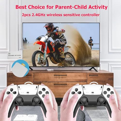 Wireless Retro Gaming Console Built-in 20000+ Classic Games, 4K HDMI, Dual 2.4G Wireless Controllers I691