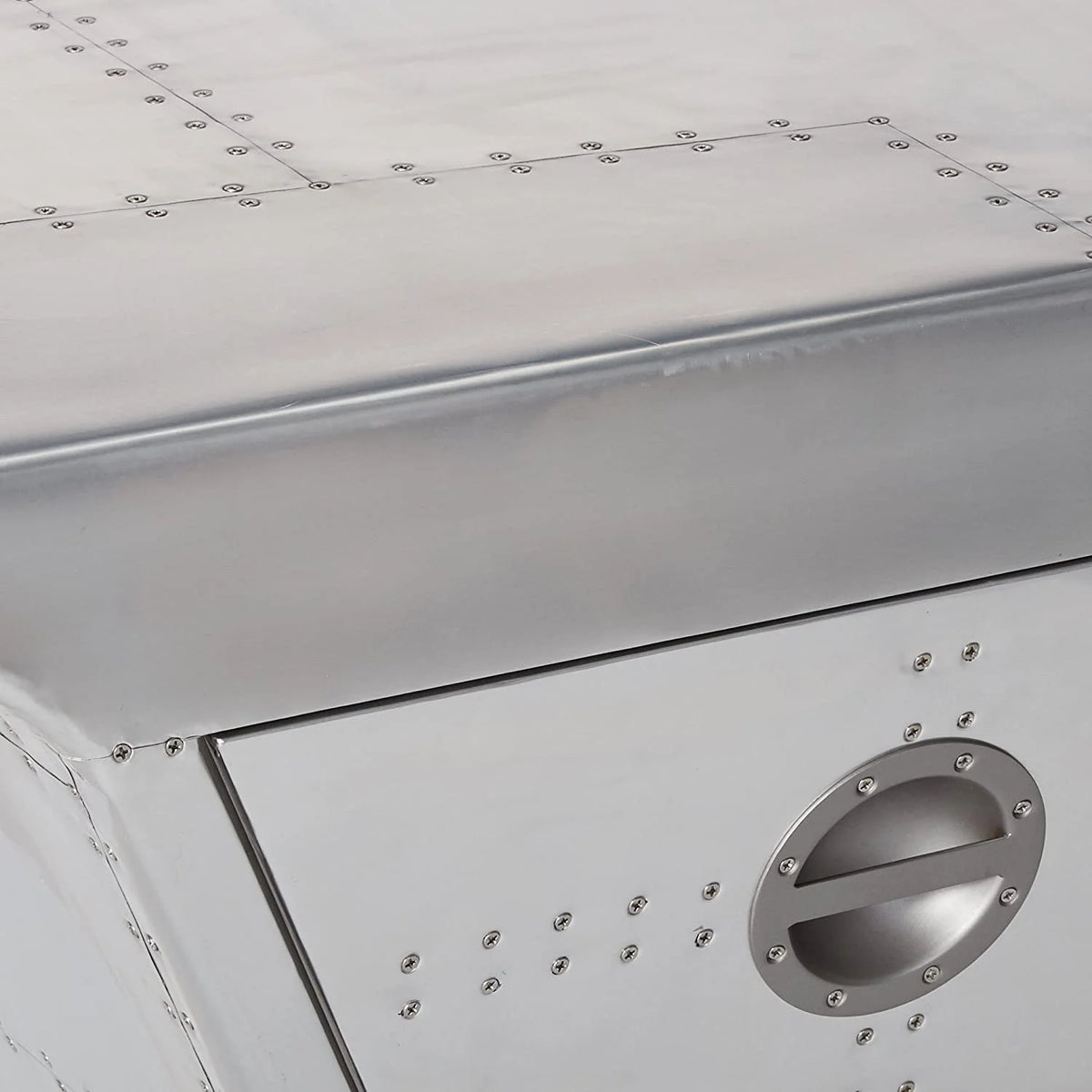 Aluminum Desk with 1 Drawer and 2 Shelves F9774