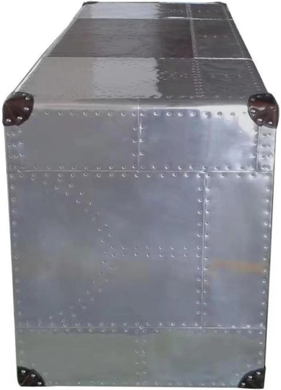 Aluminum Desk with Leather Drawer S5023