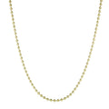 18k Yellow Gold Plated Sterling Silver 2mm Moon-Cut Chain Necklace C480504