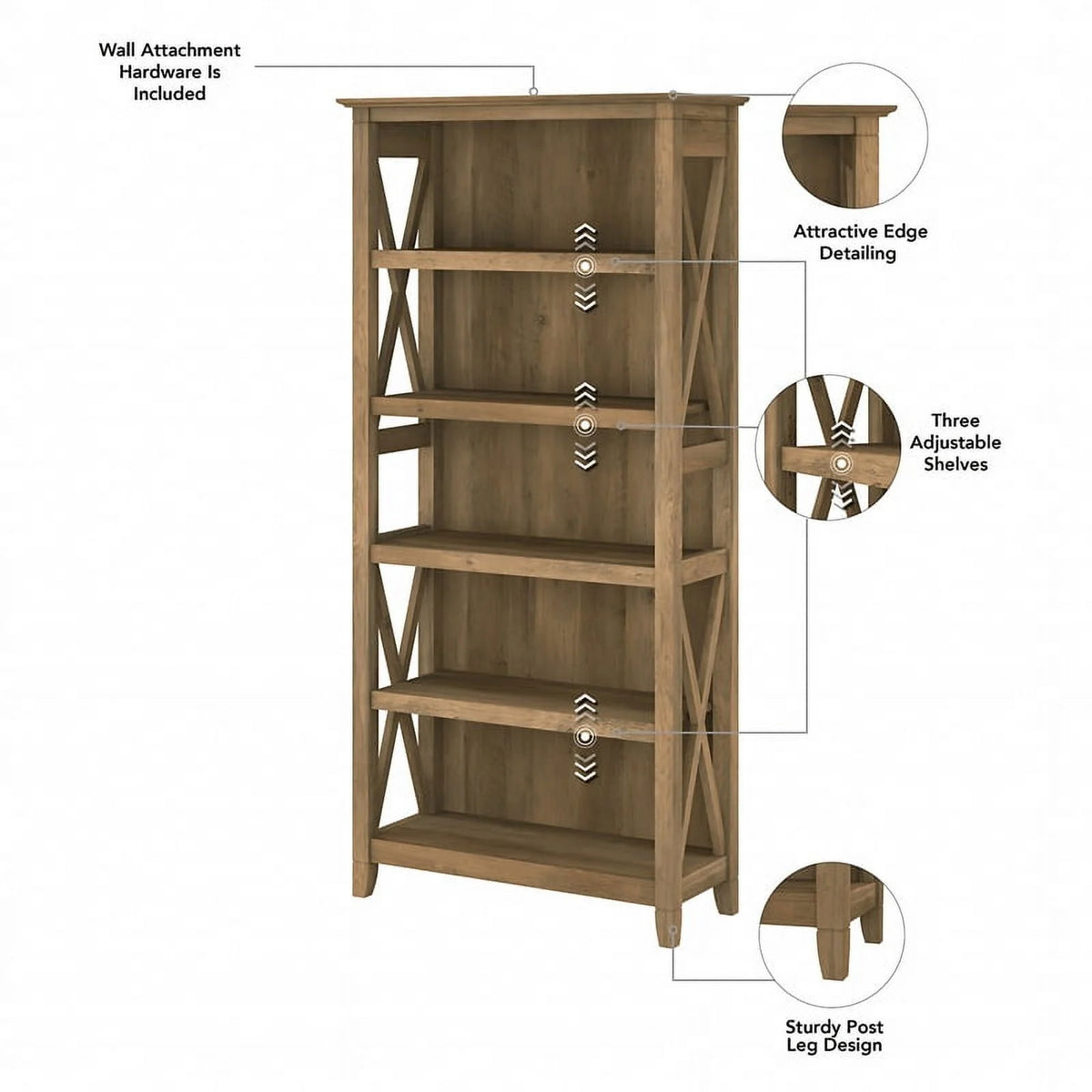 L Desk with Drawers and Bookcase Reclaimed Pine Engineered Wood W2431