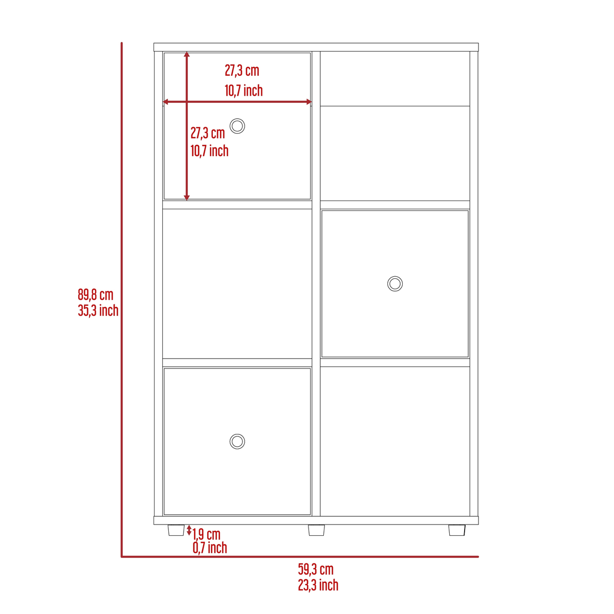 Cube Bookcase Y962