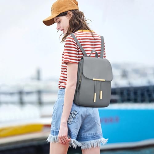 Quilted Leather Backpack Purse (Pink) R35594