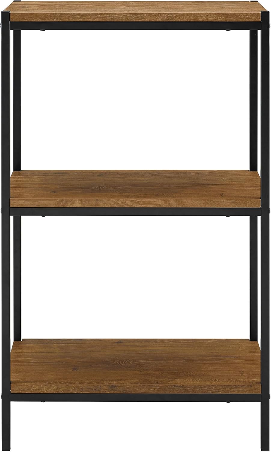 3 Tier Rustic Industrial Bookshelf with Open Shelves G903184