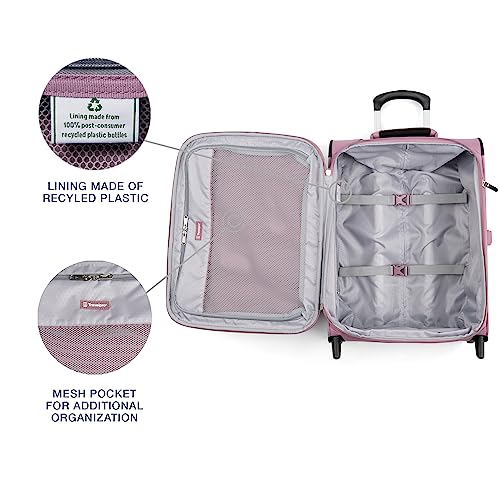 Burgundy Softside Expandable 2 Wheel Carry On Luggage U22599