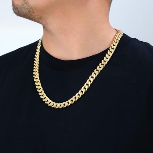14k Yellow Gold Miami Cuban Link Chain Necklace X75172