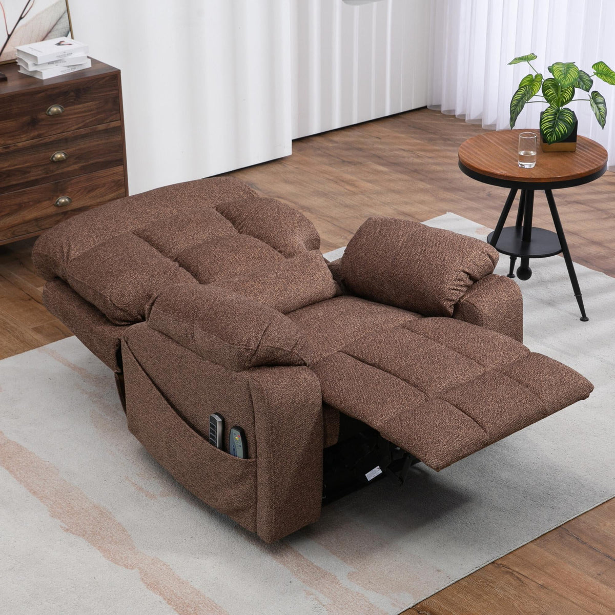 4-Motor Lay Flat Power Lift Recliner Chair with Heat & Massage G168