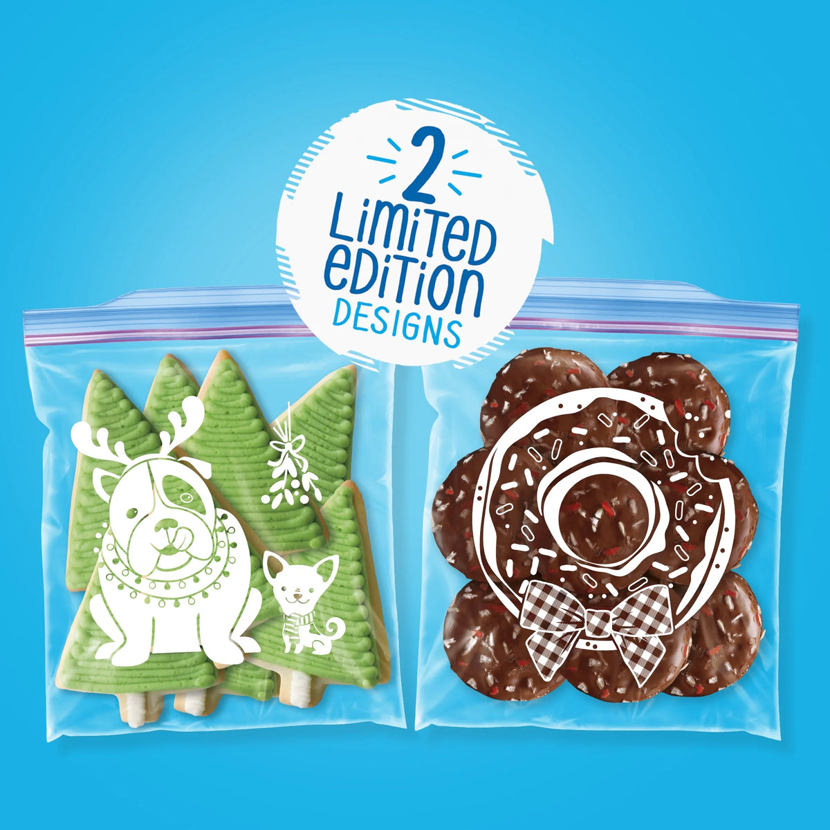 Holiday Freezer Quart Bags, 19 CT C325