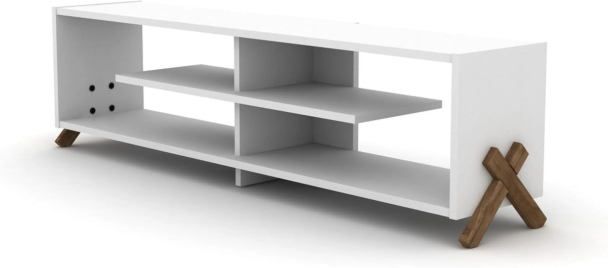 Wooden TV Stand with 4 Shelves L83283