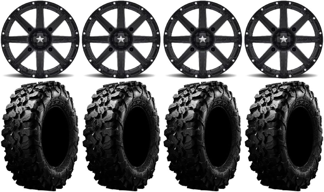 9 Items MSA Black Clutch 15 UTV Wheels 29 Carnivore Tires C34627