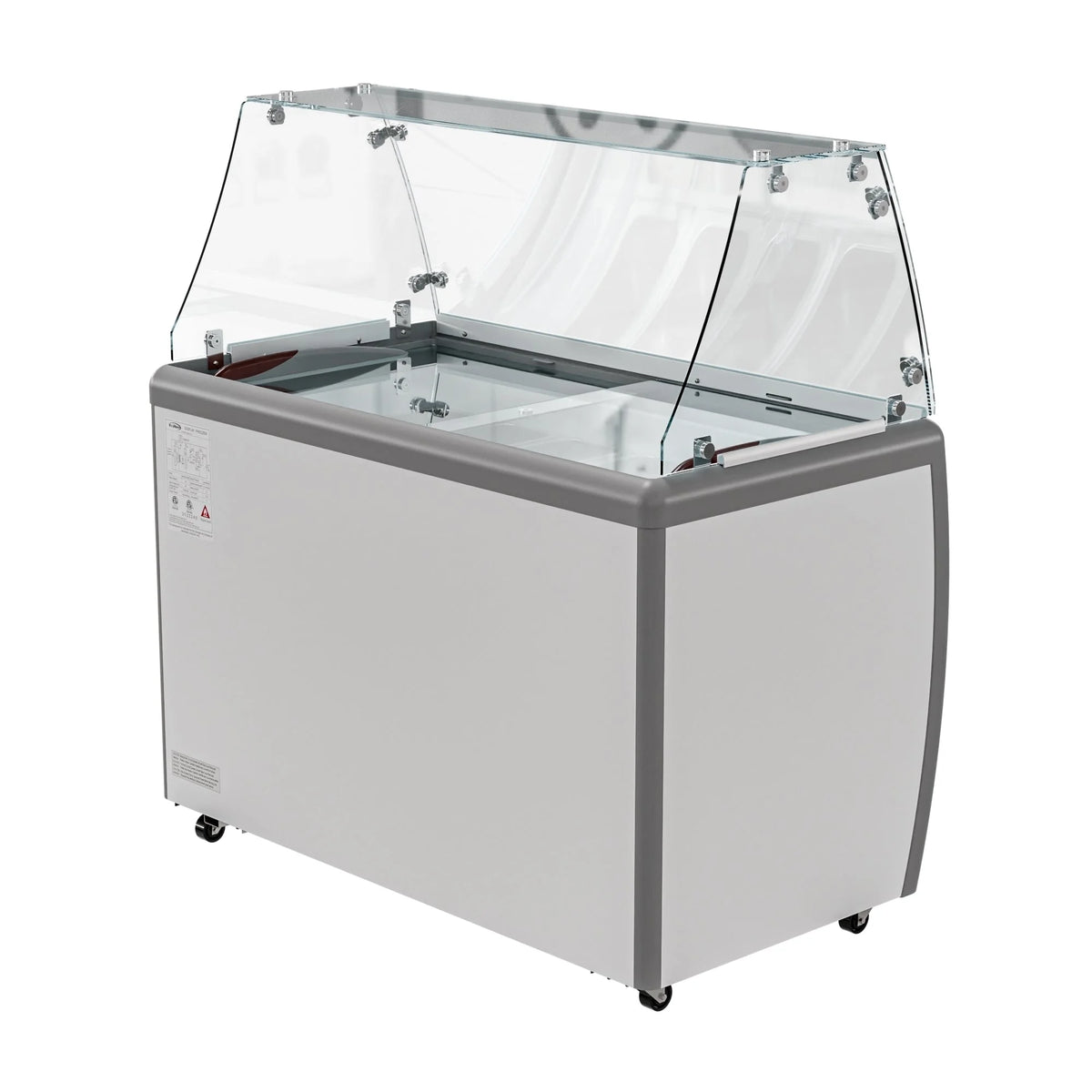 Gelato Dipping Cabinet Display Freezer with Sliding Glass Door and Sneeze Guard 13 cu. ft. C957649