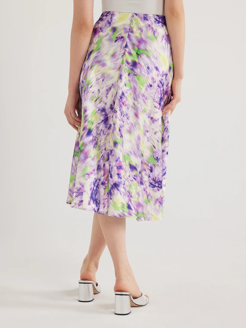 Women's Satin Midi Skirt R8764