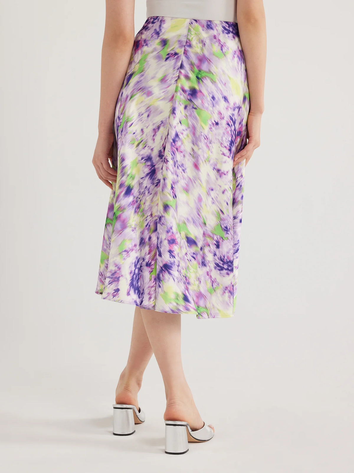 Women's Satin Midi Skirt R8764