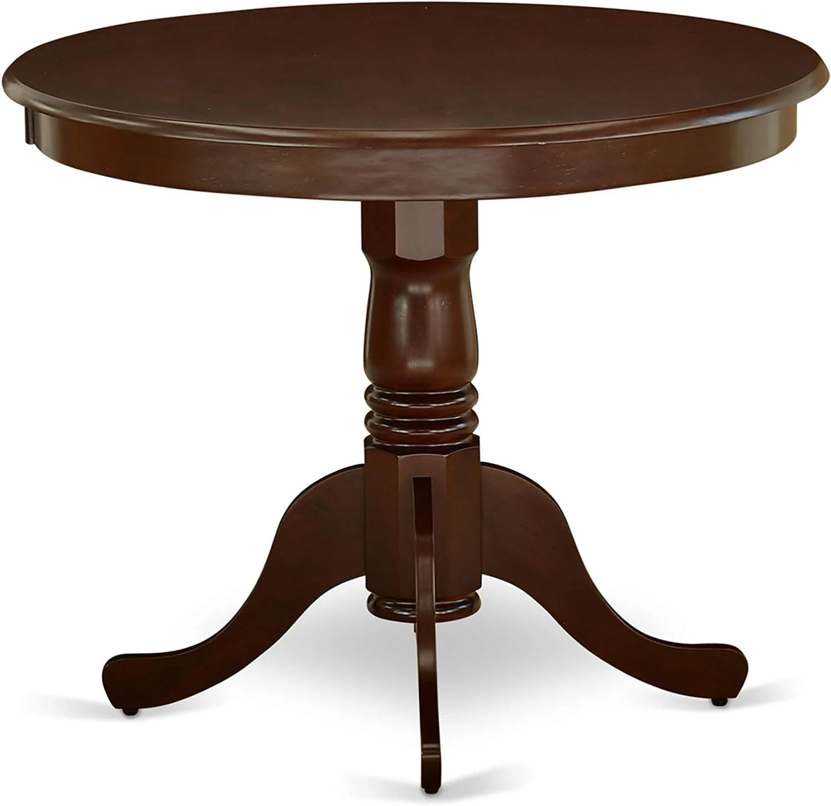 3 Piece Dinette Set with Round Table and 2 Faux Leather Chairs B6956