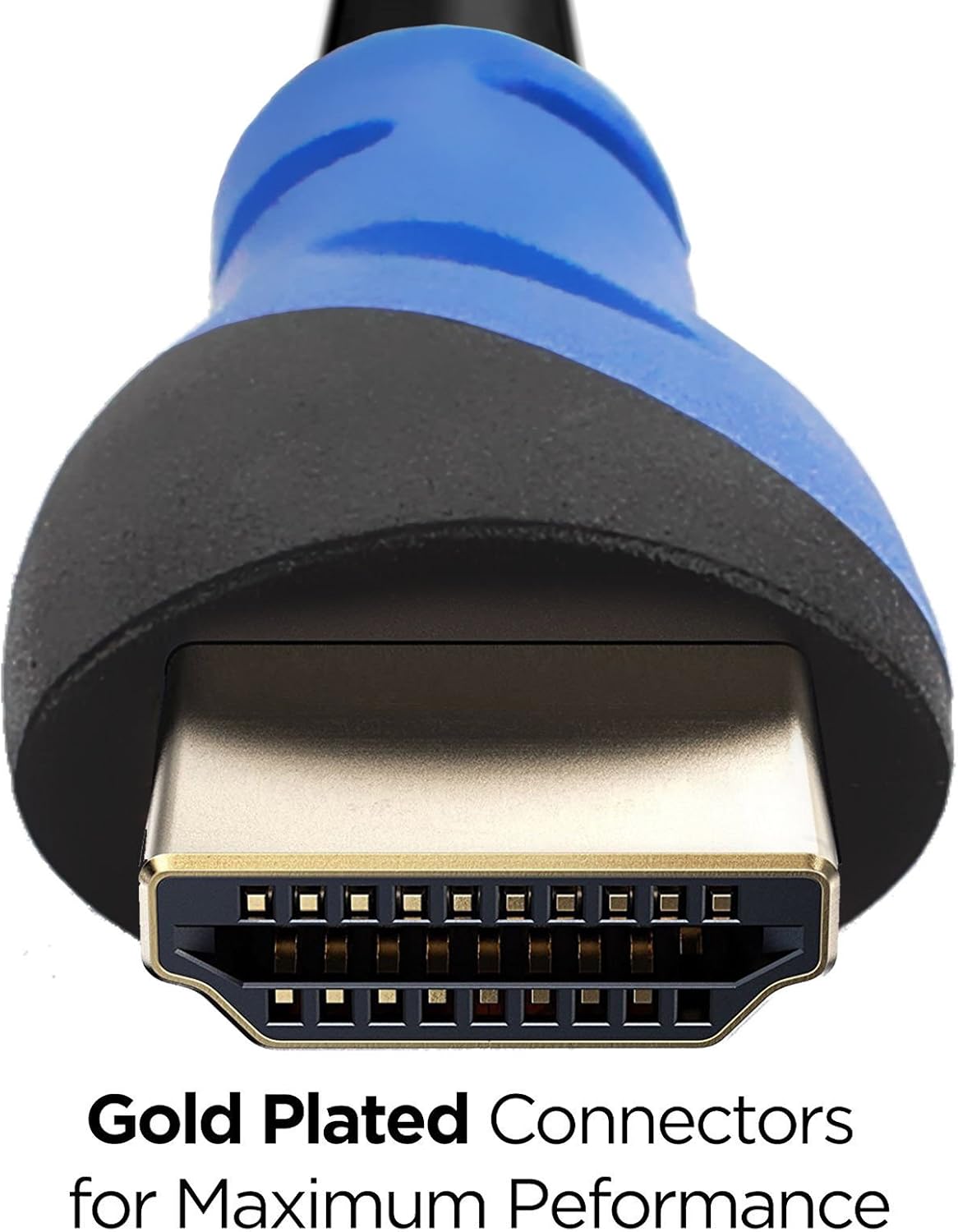 Braided Nylon HDMI Cable with Ferrite Core Blue 100 Feet Pack of 2 H8667