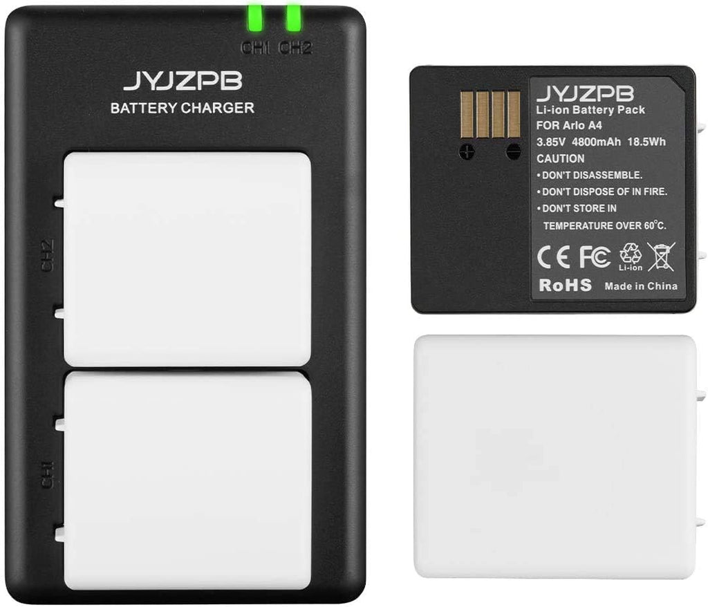 2 Pack 3.85V 4800mAh Replacement Batteries with Dual Battery Charger Y763432