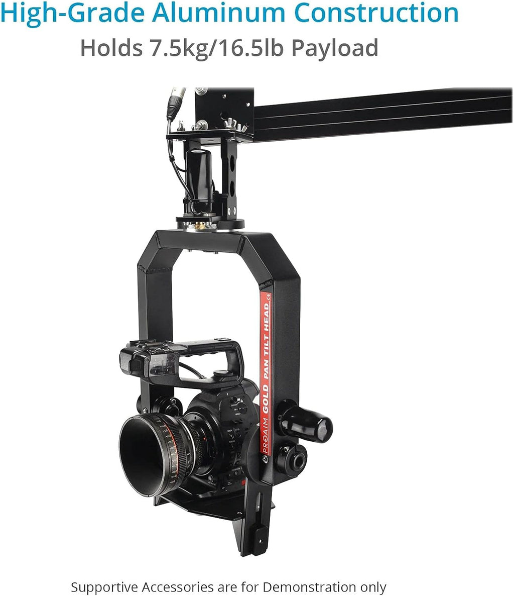 Gold Motorized Camera Pan Tilt Head with Joystick Control J4359