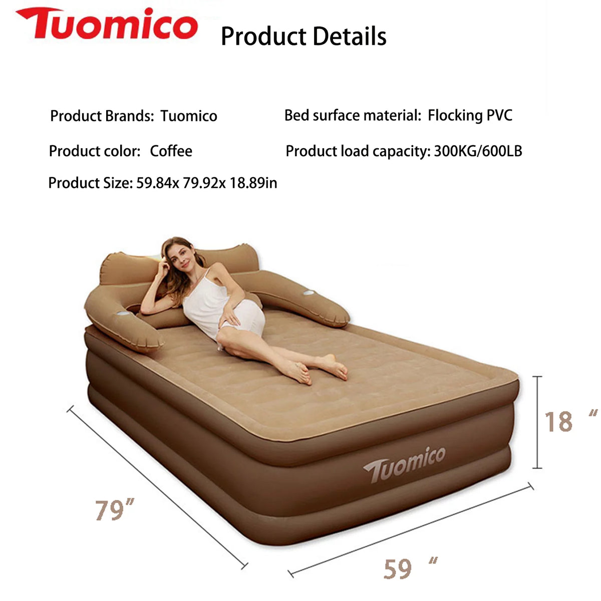 Queen Air Mattress with Built-in Pump B792