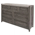 Gray Solid Wood Seven Drawer Triple Dresser R75461